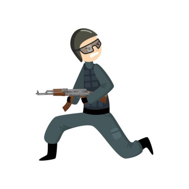 Asker üniforma, sabit hat ve savaş boya mücadele becerileri trenler.