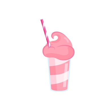 Güzel milkshake içinde farklı malzemelerle yapılan şeffaf gözlük.