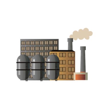 Bir Sanayi Fabrikası binası. Hammadde işleme tesisi.