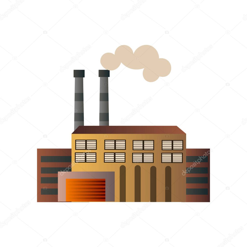 The building of an industrial manufactory. Plant for processing raw materials.
