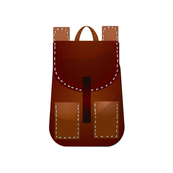 Moderner praktischer Rucksack mit extra Taschen, geräumige Form für einen modischen Teenager. — Stockvektor