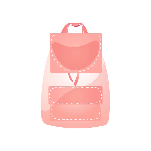 Mochila práctica moderna con bolsillos adicionales forma espaciosa para un adolescente de moda . — Vector de stock