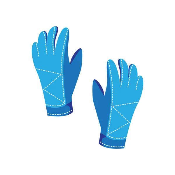 Varma handskar är ett vinter tillbehör för extrem ski sport. — Stock vektor