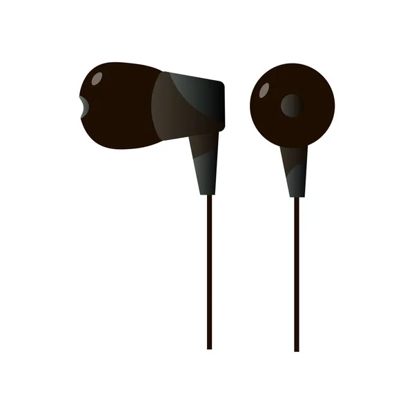 Ακουστικά είναι μία συσκευή για προσωπική ακρόαση μουσικών συνθέσεων. — Διανυσματικό Αρχείο