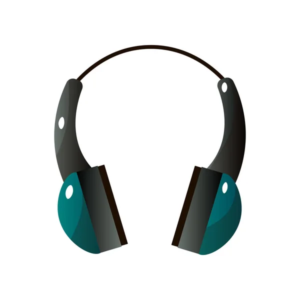Kopfhörer sind ein individuelles Gerät zum persönlichen Hören von Musikkompositionen. — Stockvektor