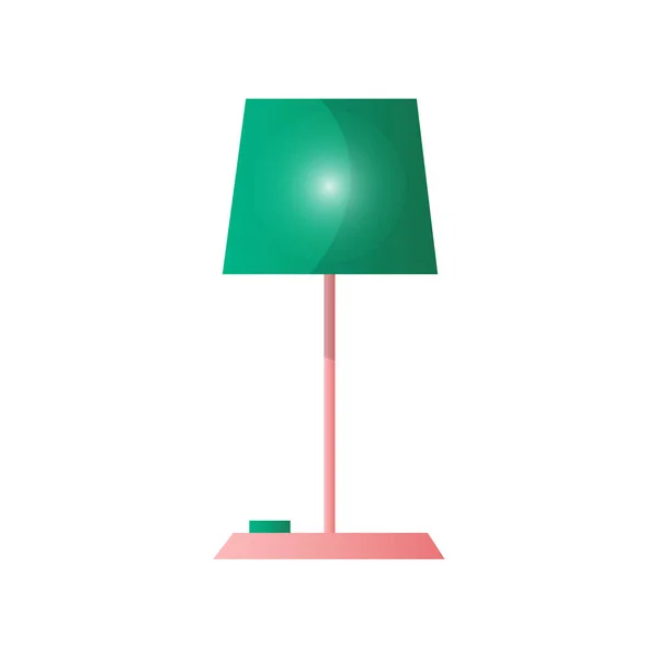 Moderna bord lampa enkel kortfattad form av en trevlig färg. — Stock vektor