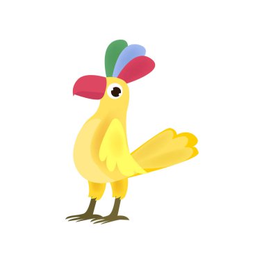 Sevimli çizgi görüntüsü bir hayvan. Komik sevimli hayvan.