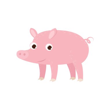 Sevimli çizgi görüntüsü bir hayvan. Komik sevimli hayvan.