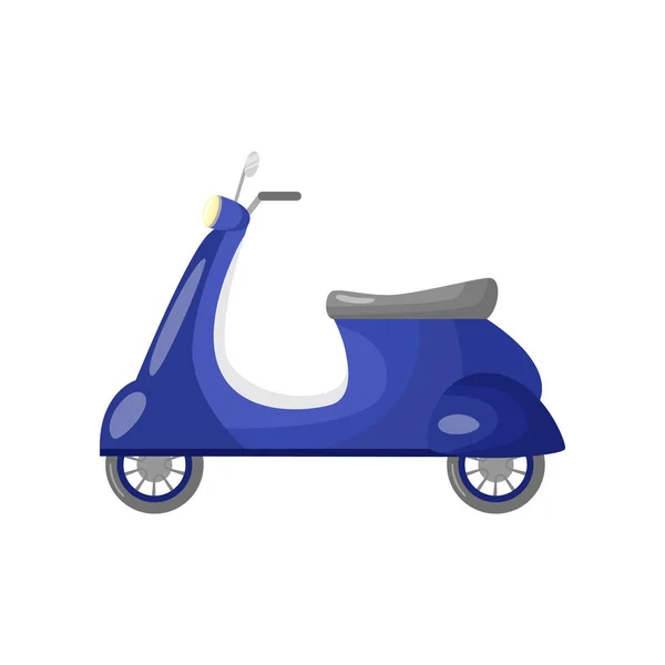 Hermosos servidores de scooter de dos ruedas de colores para el movimiento y la entrega . — Archivo Imágenes Vectoriales