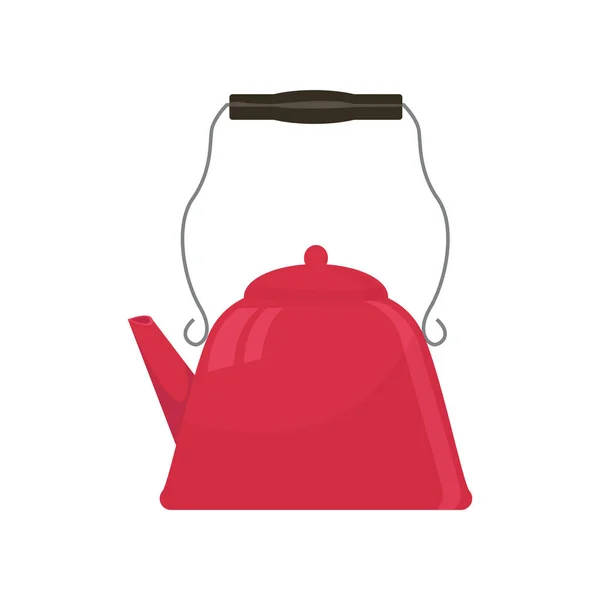 Beautiful colored teapot for brewing tea and boiling water. Teapot unusual shape. — Wektor stockowy