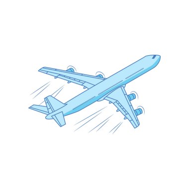 Demir kuş uçak gökyüzünde. Jet uçağı türbinleri ile.