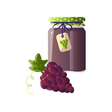 Lezzetli tatlı reçel kavanoz. Senin favori incelik ile güzel banka.