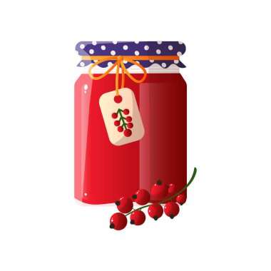 Lezzetli tatlı reçel kavanoz. Senin favori incelik ile güzel banka.