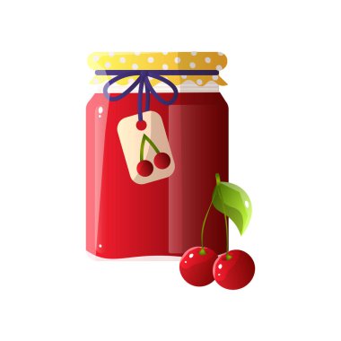 Lezzetli tatlı reçel kavanoz. Senin favori incelik ile güzel banka.