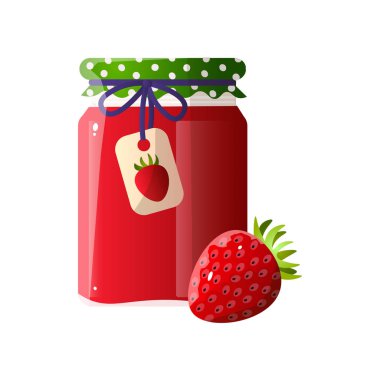 Lezzetli tatlı reçel kavanoz. Senin favori incelik ile güzel banka.