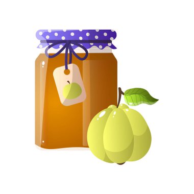 Lezzetli tatlı reçel kavanoz. Senin favori incelik ile güzel banka.