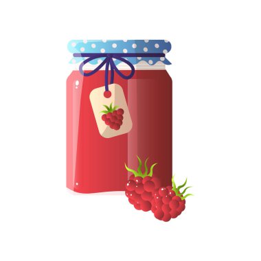 Lezzetli tatlı reçel kavanoz. Senin favori incelik ile güzel banka.