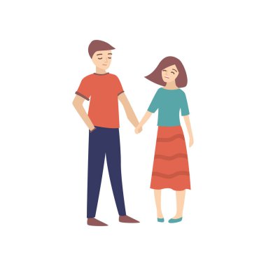 Aşık genç çift zaman bir tarihte geçirir..