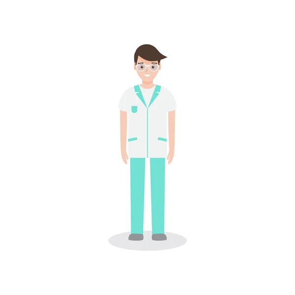 Querido oficial médico. El doctor lleva uniforme médico. . — Vector de stock