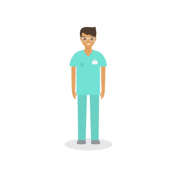 Querido oficial médico. El doctor lleva uniforme médico. . — Vector de stock