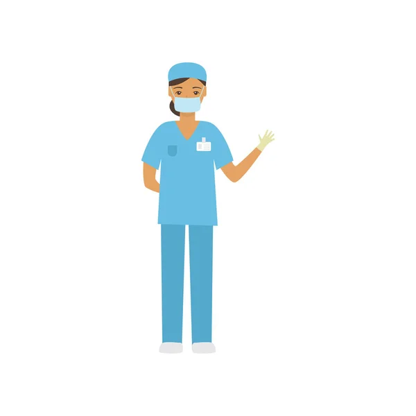 Querido oficial médico. El doctor lleva uniforme médico. . — Vector de stock