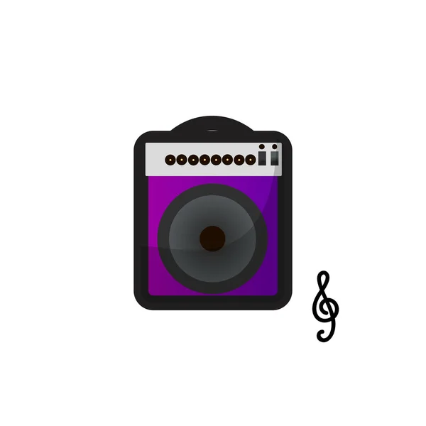 Musical CD Player Vector Illustration. White Background. — Stock Vector