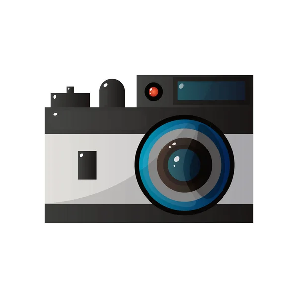 Retro kamera, Polaroid resim vektör çizim yazdırma — Stok Vektör