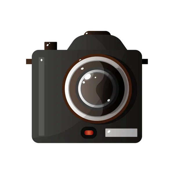 Digitale fotocamera, Camera toepassing teken vectorillustratie — Stockvector