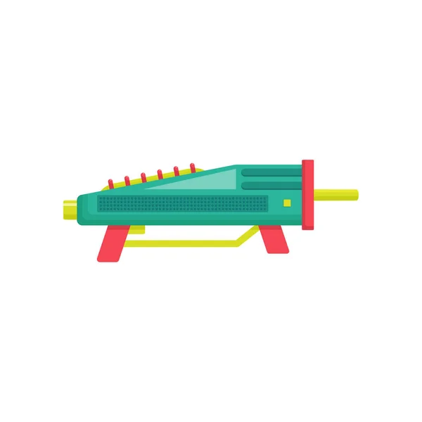 Ruimte Laser Ray Gun, kleurrijke Toy Blaster vectorillustratie — Stockvector