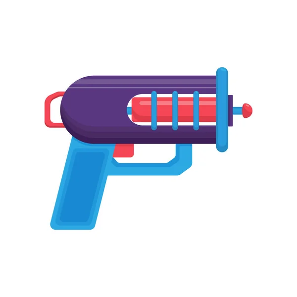 Space Ray Gun, Blue Blaster Toy Weapon Vector — стоковый вектор