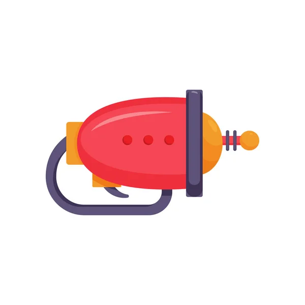 Червоний простір променевою гарматою, лазерний бластер іграшка зброя Векторні ілюстрації — стоковий вектор