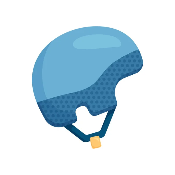Vista de perto de um capacete de esqui azul quente —  Vetores de Stock