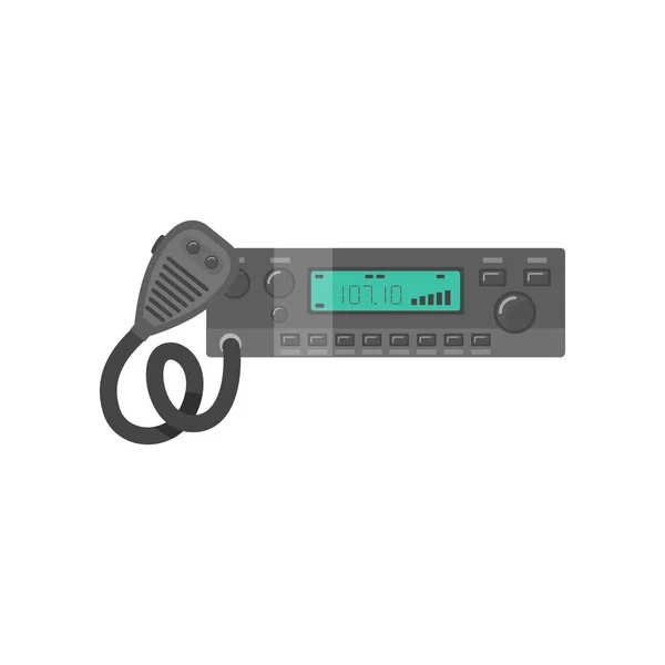 Émetteur-récepteur d'autoradio, illustration vectorielle de talkie-walkie — Image vectorielle
