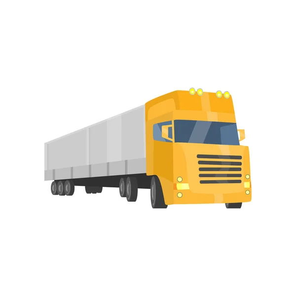 Φορτίου φορτηγού ρυμουλκούμενο, θαλασσίων μεταφορών και μεταφορών εικονογράφηση διάνυσμα — Διανυσματικό Αρχείο