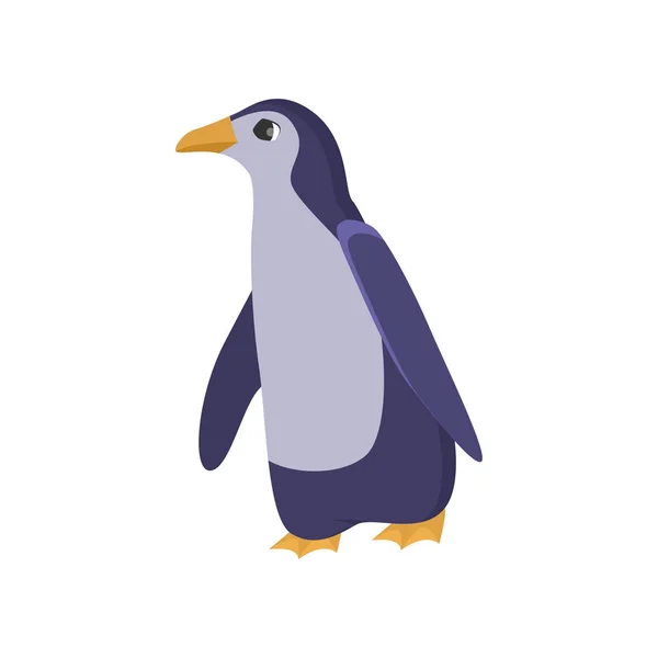白い背景に分離された南極のペンギン鳥 — ストックベクタ