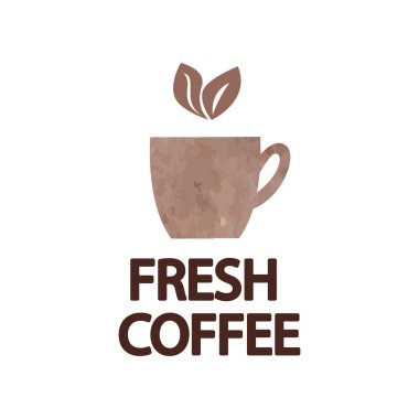 Taze kahve aroması alıntı sıcak bir içecek ile altında yazı ile terfi kartı