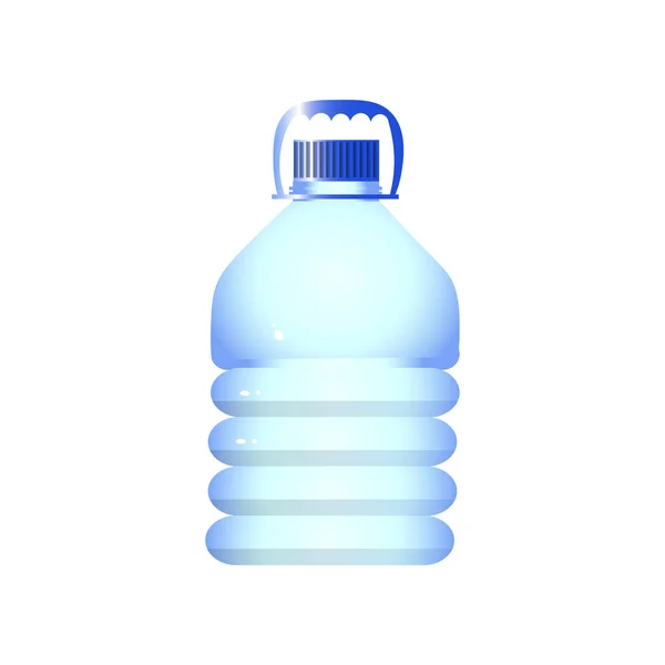 Grande design a forma di barile di bottiglia d'acqua di plastica con percorso di ritaglio isolato su sfondo bianco — Vettoriale Stock