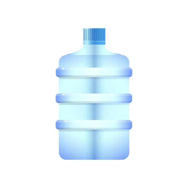 The biggest plastic water bottle barrel shaped design with clipping path isolated on white background — Stock Vector