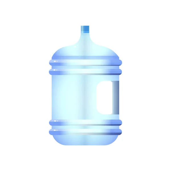 Το μεγαλύτερο πλαστικό μπουκάλι νερού βαρέλι σχήμα σχεδιασμού με τέταρτη λακκούβα και ψαλίδισμα διαδρομή που απομονώνονται σε λευκό φόντο — Διανυσματικό Αρχείο
