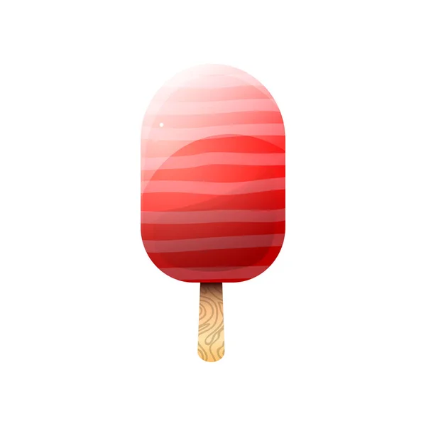 Popsicle sundae crème glacée sucrée isolée sur fond blanc — Image vectorielle