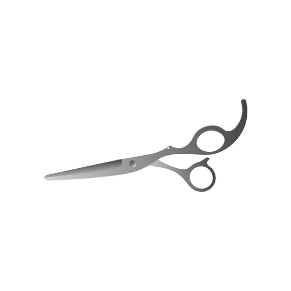 Classic barber scissors with sharp ends for cutting hair isolated on white background — Stock Vector