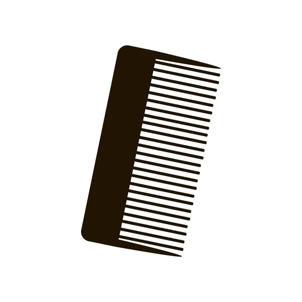Pettine largo professionale nero per taglio di capelli isolato su sfondo bianco — Vettoriale Stock