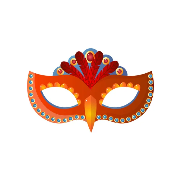 Карнавальная винезийская маска унисекс изолированы на белом фоне — стоковый вектор