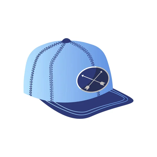 Linda gorra de béisbol azul con orejas de ratón para niños en blanco — Archivo Imágenes Vectoriales