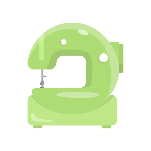 Ελαφριά πράσινη ραπτομηχανή για οικιακή και βιομηχανική χρήση απομονωμένη σε λευκό φόντο — Διανυσματικό Αρχείο