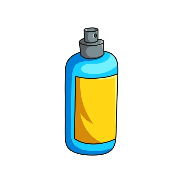 Garrafa com shampoo profissional ou outro produto de cuidados com o cabelo isolado no fundo branco —  Vetores de Stock