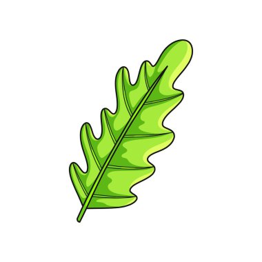 Beyaz arka plan üzerinde izole gerçekçi egzotik yeşil orman yaprak