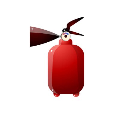 Sıradışı kırmızı yangın söndürücüler. Yangın söndürme yangın güvenliği için.