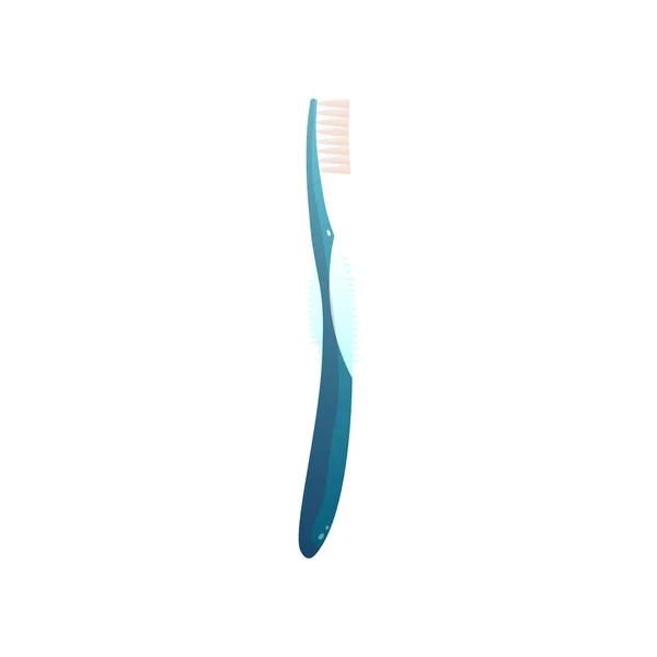 Olağandışı şeklinde bir mavi renk güzel diş fırçası. — Stok Vektör