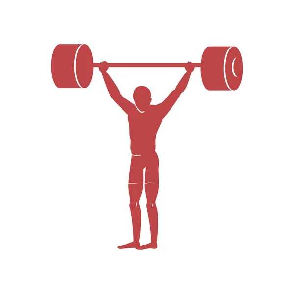 Важка атлетика піднімає важкий штангу. Дуже жорсткий спорт для професійних спортсменів . — стоковий вектор